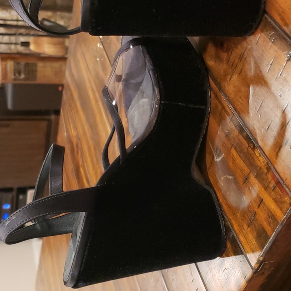 Free people velvet platform clear wedge sandal - Picture 9 of 12